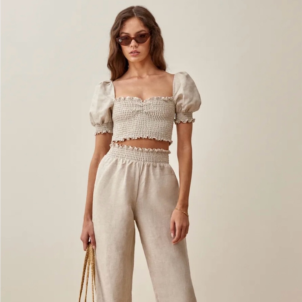 Reformation Mora Linen Two-Piece Set